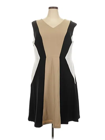 Pre-owned Sandra Darren Casual Dress In Brown