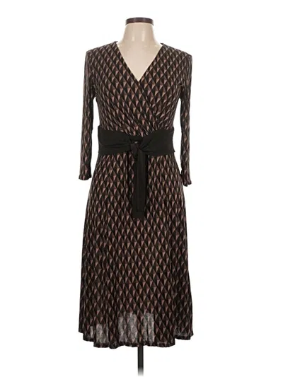 Pre-owned Sandra Darren Casual Dress In Brown