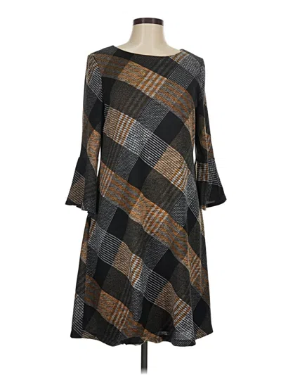 Pre-owned Sandra Darren Casual Dress In Brown