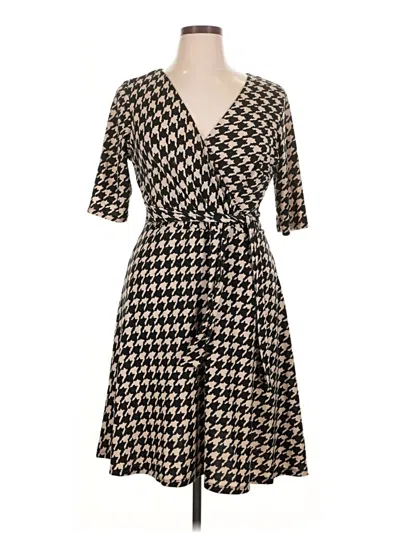 Pre-owned Sandra Darren Casual Dress In Brown