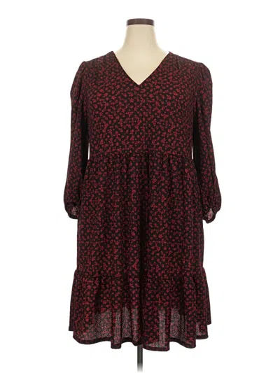 Pre-owned Sandra Darren Casual Dress In Burgundy