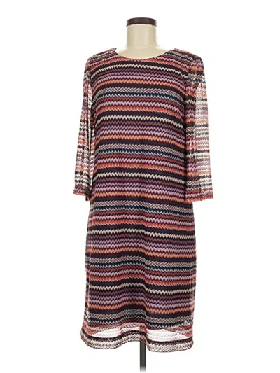 Pre-owned Sandra Darren Casual Dress In Burgundy