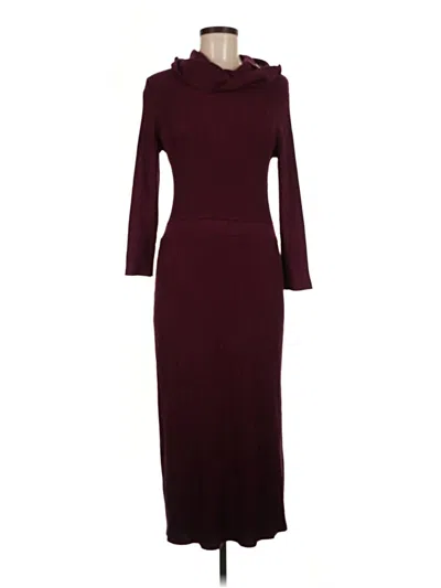 Pre-owned Sandra Darren Casual Dress In Burgundy