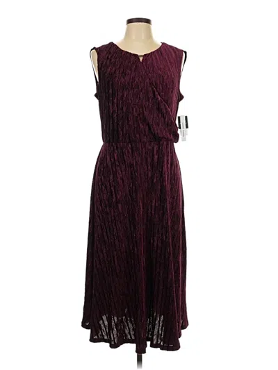 Pre-owned Sandra Darren Casual Dress In Burgundy