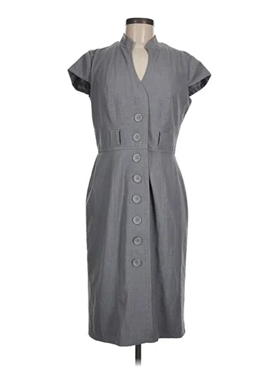 Pre-owned Sandra Darren Casual Dress In Gray