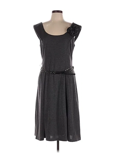 Pre-owned Sandra Darren Casual Dress In Gray