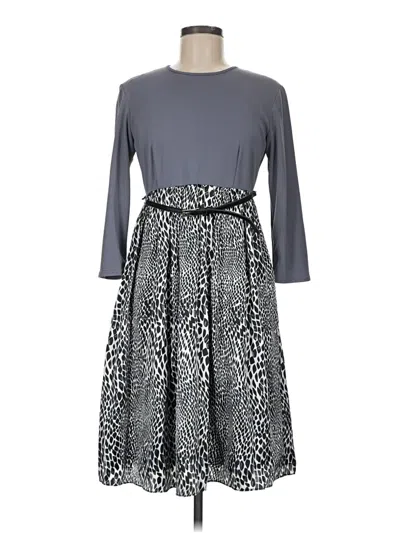 Pre-owned Sandra Darren Casual Dress In Gray