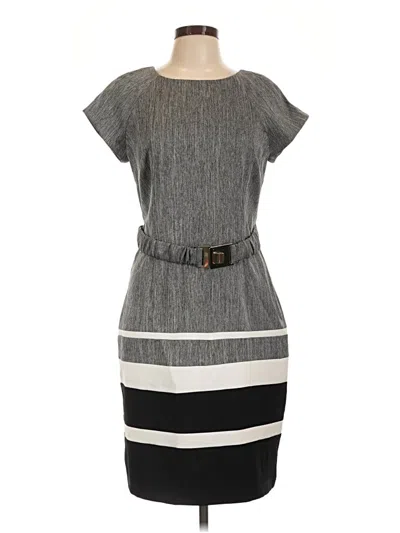Pre-owned Sandra Darren Casual Dress In Gray