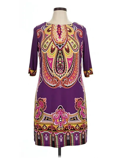 Pre-owned Sandra Darren Casual Dress In Purple