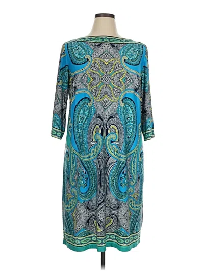 Pre-owned Sandra Darren Casual Dress In Teal