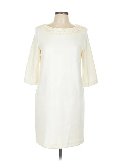 Pre-owned Sandra Darren Casual Dress In White