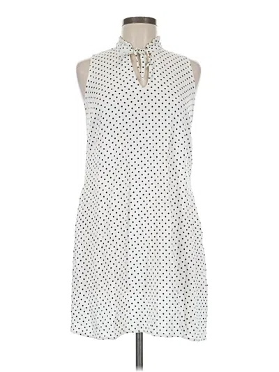 Pre-owned Sandra Darren Casual Dress In White