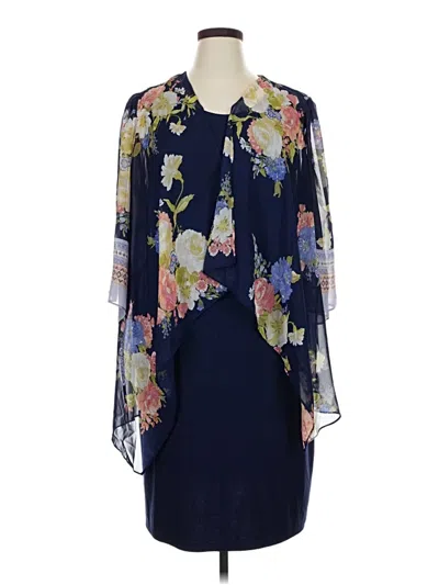 Pre-owned Sandra Darren Cocktail Dress In Blue