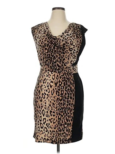 Pre-owned Sandra Darren Cocktail Dress In Brown