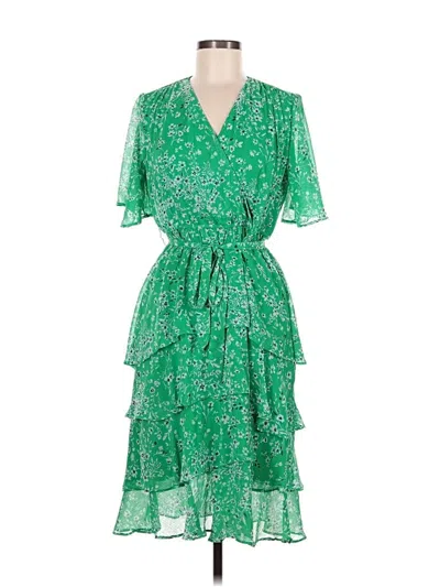 Pre-owned Sandra Darren Cocktail Dress In Green