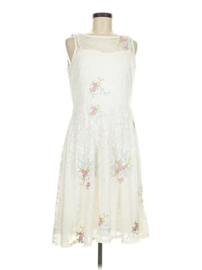 Pre-owned Sandra Darren Cocktail Dress In Ivory
