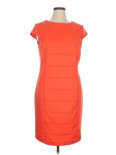 Pre-owned Sandra Darren Cocktail Dress In Orange