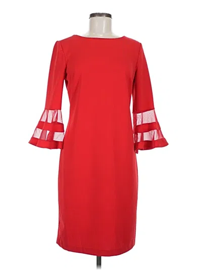 Pre-owned Sandra Darren Cocktail Dress In Red