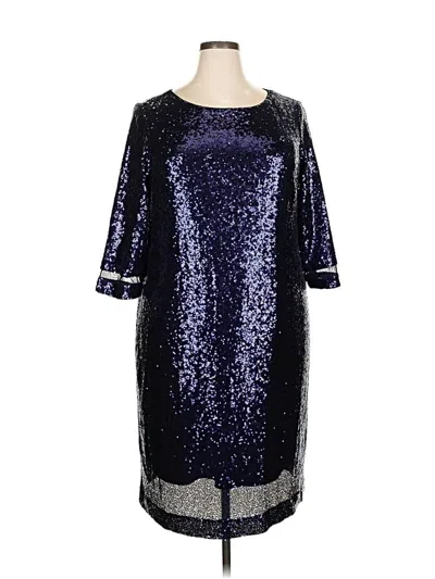Pre-owned Sandra Darren Cocktail Dress In Silver