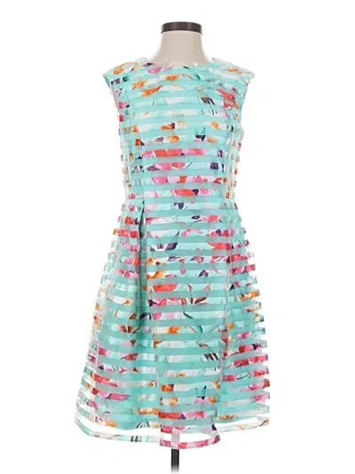 Pre-owned Sandra Darren Cocktail Dress In Teal