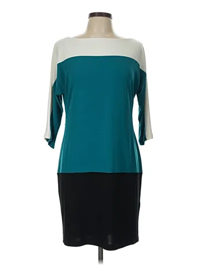 Pre-owned Sandra Darren Cocktail Dress In Teal