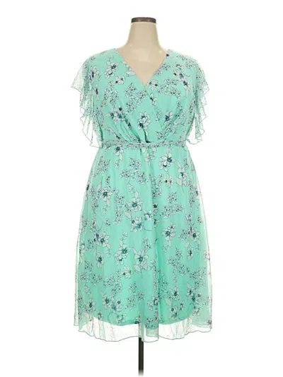 Pre-owned Sandra Darren Cocktail Dress In Teal