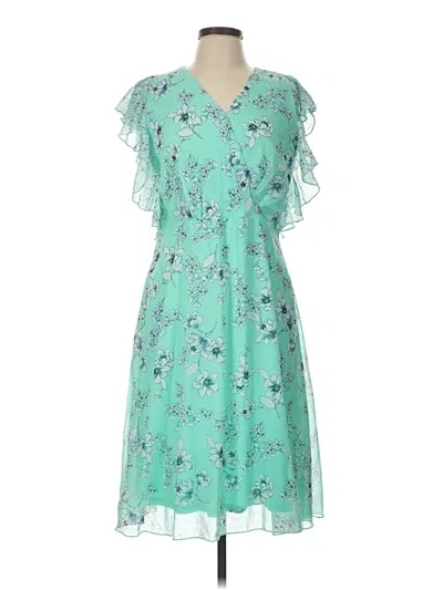 Pre-owned Sandra Darren Cocktail Dress In Teal