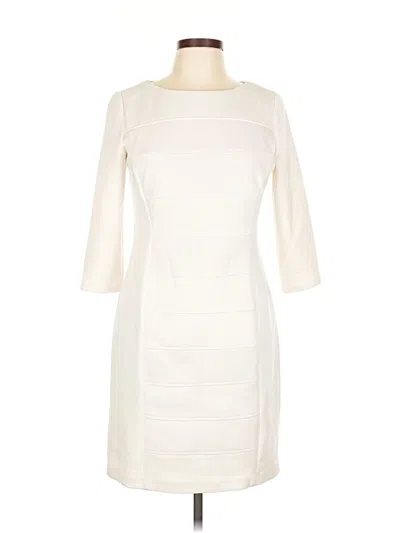 Pre-owned Sandra Darren Cocktail Dress In White