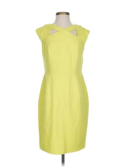 Pre-owned Sandra Darren Cocktail Dress In Yellow