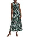 Sandra Darren Ruched Midi Dress