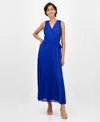 Sandra Darren Women's Sleeveless Pleated Maxi Dress In Blue