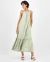 Sandra Darren Women's Tie-back Trapeze Dress In Green