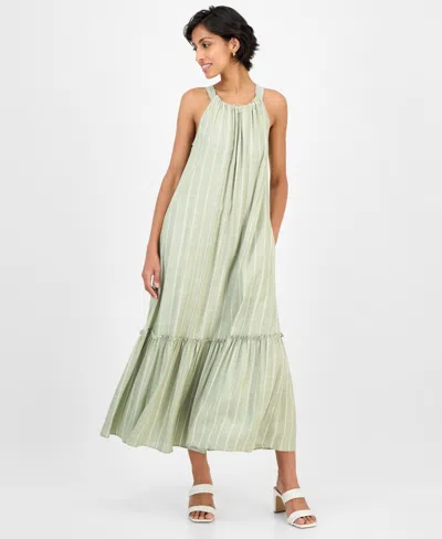 Sandra Darren Women's Tie-back Trapeze Dress In Green