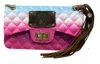Sandra Ling Quilted Ombre Purse In Pink/blue In Multi