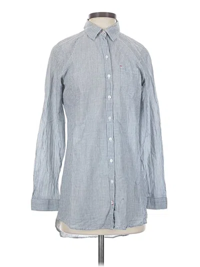 Pre-owned Sandra Long Sleeve Button Down Shirt In Blue