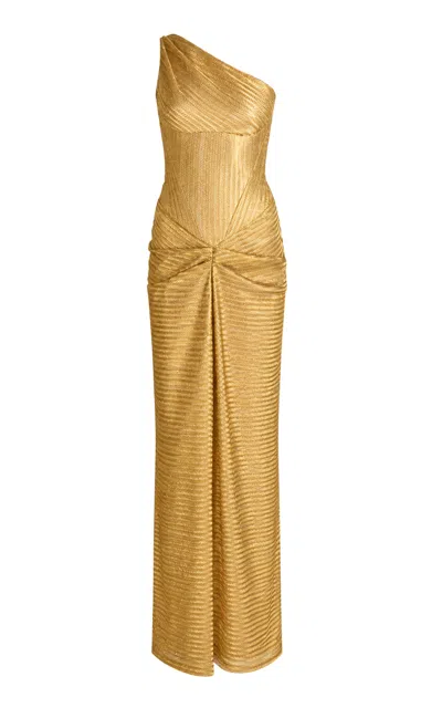 Sandra Mansour Dreamstate Gold-thread Maxi Dress