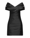 Sandra Mansour Woman Mini Dress Black Size 4 Pes - Polyethersulfone, Silk In Black