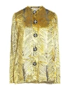 Sandra Mansour Woman Shirt Yellow Size 8 Viscose, Silk In Gold
