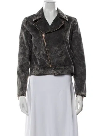Pre-owned Sandra Weil Biker Jacket In Gray