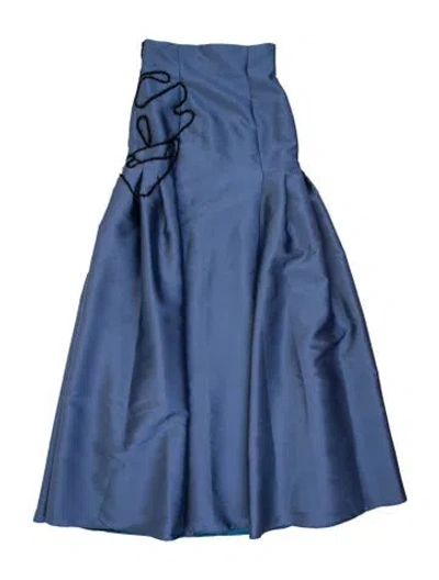 Pre-owned Sandra Weil Long Skirt In Blue