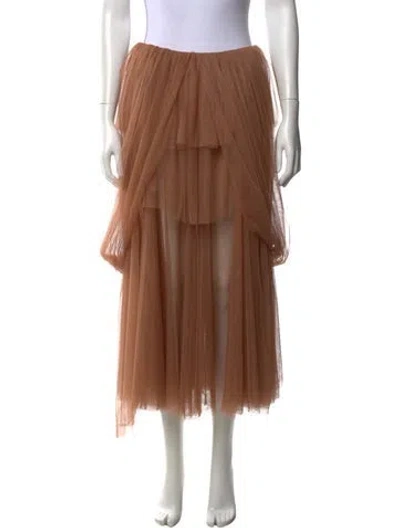 Pre-owned Sandra Weil Long Skirt In Brown