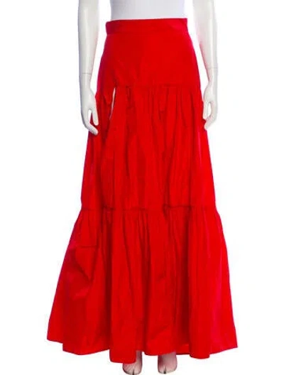 Pre-owned Sandra Weil Long Skirt In Red