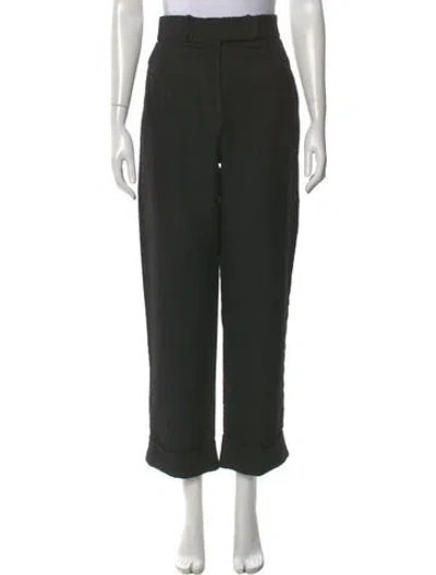 Pre-owned Sandra Weil Straight Leg Pants In Black