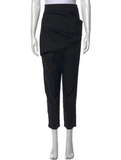 Pre-owned Sandra Weil Straight Leg Pants In Black
