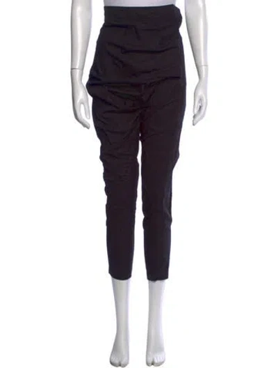 Pre-owned Sandra Weil Straight Leg Pants In Black