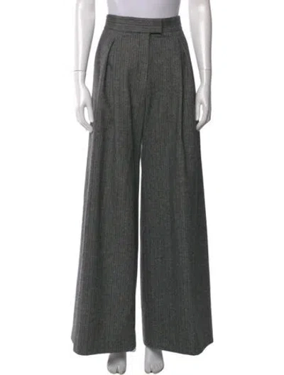 Pre-owned Sandra Weil Wide Leg Pants In Gray