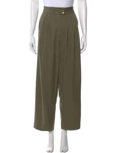 Pre-owned Sandra Weil Wide Leg Pants In Green