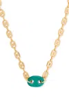 Sandralexandra Mariner Link 18kt Gold-plated Necklace In Turquoise