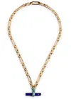 Sandralexandra T-bar 18kt Gold-plated Necklace In Green