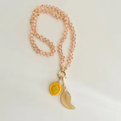 Sandrine France Women's Jasmine Necklace In Glass Yellow In Multi